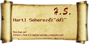 Hartl Seherezádé névjegykártya